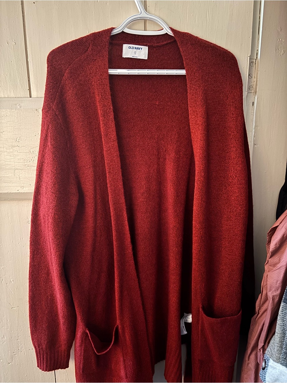 Old Navy Women's Open-Front Cardigan in Rust Red